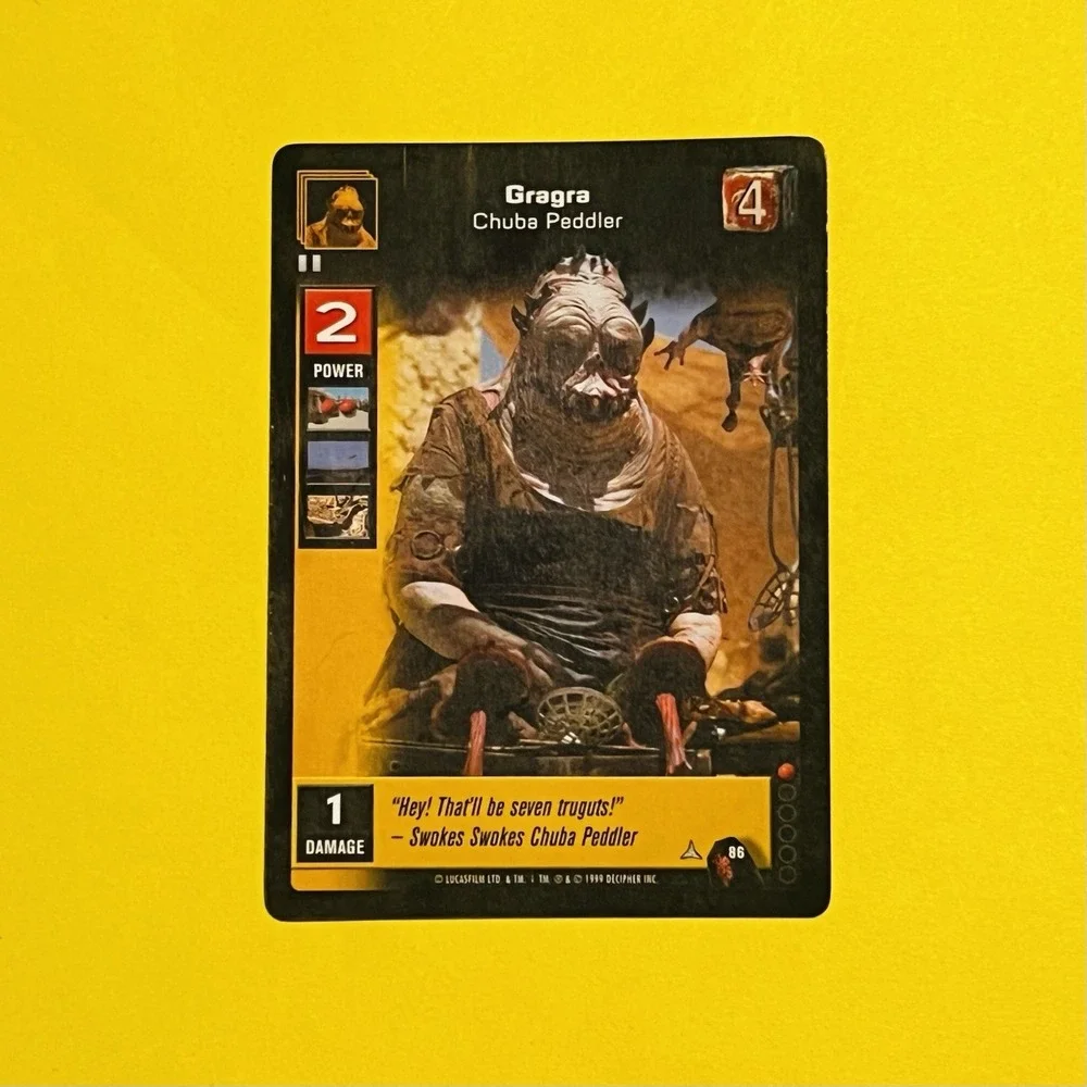 1999 Star Wars: Young Jedi CCG‎ - The Menace of Darth Maul Gragra #86
